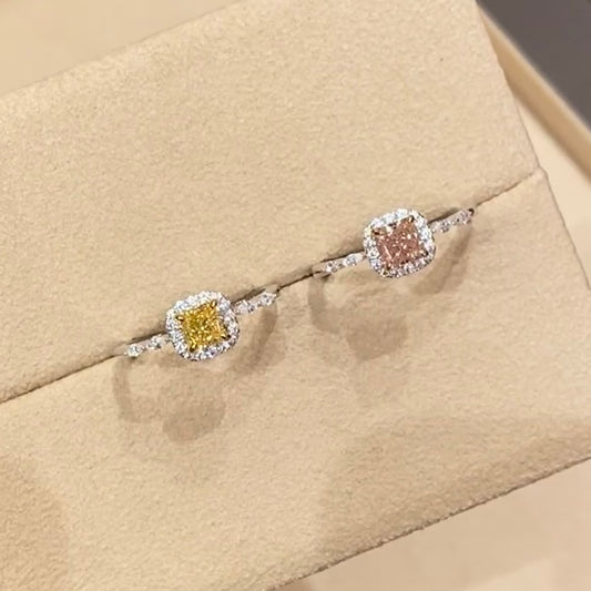 خاتم ألماس من الذهب عيار 18 قيراطًا مقطوع على شكل كمثرى ومُزرع في المختبر من مجوهرات ANSTER مصنوع يدويًا وفقًا لمعايير أخلاقية