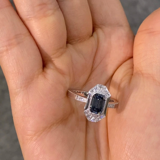 خاتم ألماس من الذهب عيار 18 قيراطًا مقطوع على شكل كمثرى ومُزرع في المختبر من مجوهرات ANSTER مصنوع يدويًا وفقًا لمعايير أخلاقية