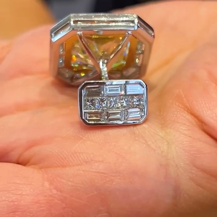 خاتم ألماس من الذهب عيار 18 قيراطًا مقطوع على شكل كمثرى ومُزرع في المختبر من مجوهرات ANSTER مصنوع يدويًا وفقًا لمعايير أخلاقية