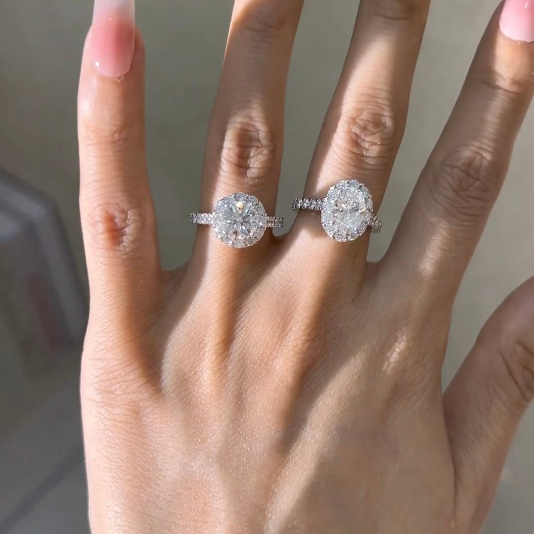 ANSTER Jewelry Customize PT950 Platinum IGI VVS 4ct Fancy Lab Grown Diamond Ring