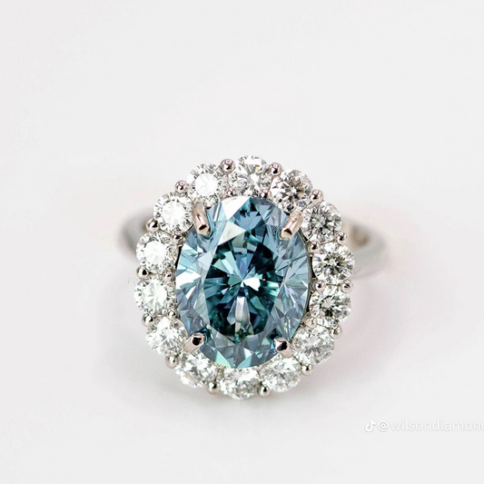 خاتم ألماس من الذهب عيار 18 قيراطًا مقطوع على شكل كمثرى ومُزرع في المختبر من مجوهرات ANSTER مصنوع يدويًا وفقًا لمعايير أخلاقية