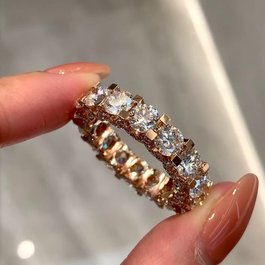 خاتم ألماس من الذهب عيار 18 قيراطًا مقطوع على شكل كمثرى ومُزرع في المختبر من مجوهرات ANSTER مصنوع يدويًا وفقًا لمعايير أخلاقية