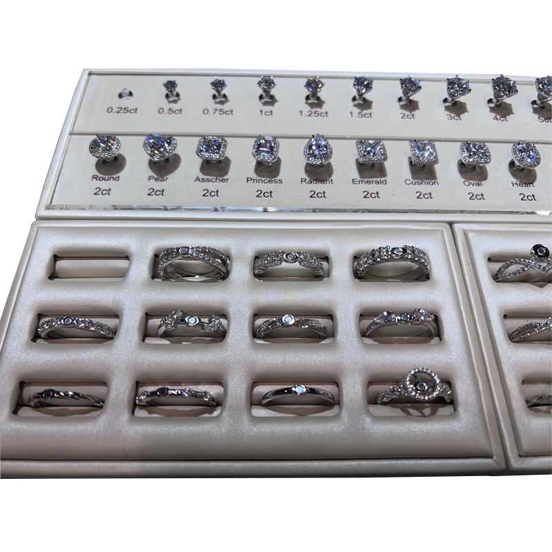 ANSTER JEWELRY Custom Setting and Shanks Diamond Builder Magnetic Design Magnet Engagement Wedding Rings Set Kit Display Sample Selling Tool