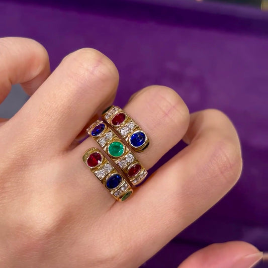 خاتم ألماس من الذهب عيار 18 قيراطًا مقطوع على شكل كمثرى ومُزرع في المختبر من مجوهرات ANSTER مصنوع يدويًا وفقًا لمعايير أخلاقية