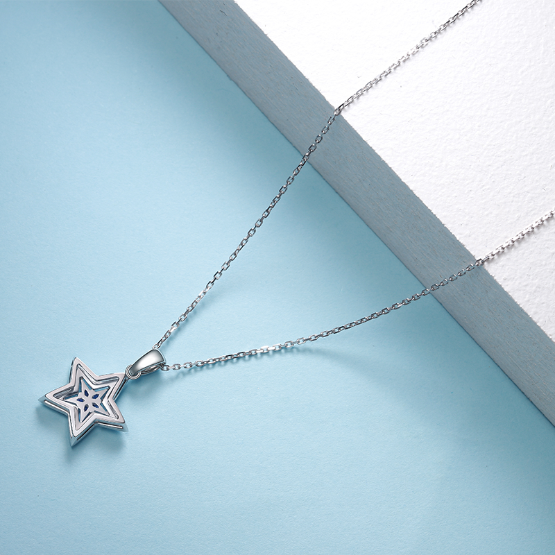 ANSTER Jewelry Customize Platinum PT950 Natural Star Series Gemstone Necklace