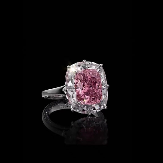 خاتم ألماس من الذهب عيار 18 قيراطًا مقطوع على شكل كمثرى ومُزرع في المختبر من مجوهرات ANSTER مصنوع يدويًا وفقًا لمعايير أخلاقية