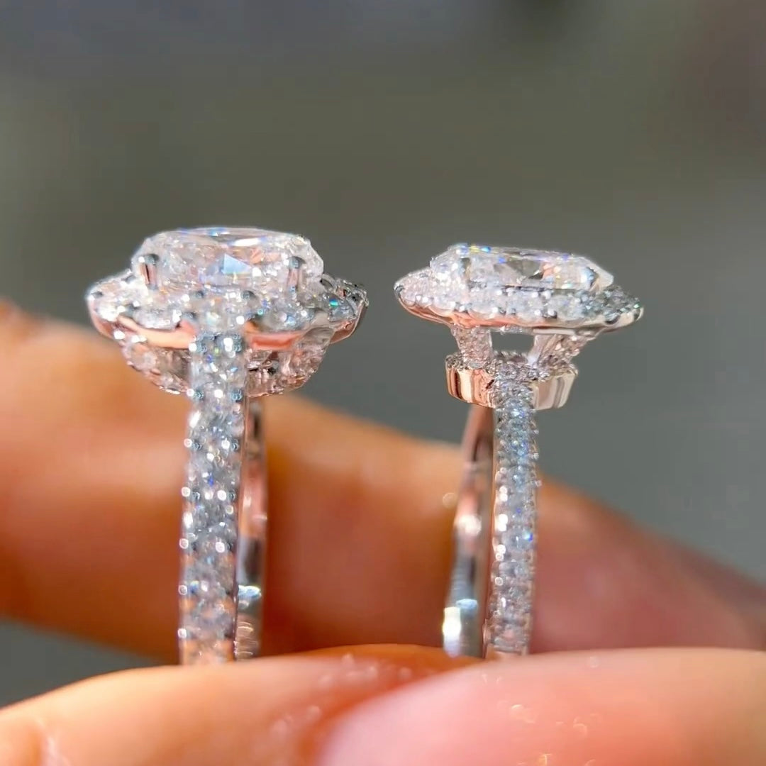 ANSTER Jewelry Customize PT950 Platinum IGI VVS 4ct Fancy Lab Grown Diamond Ring