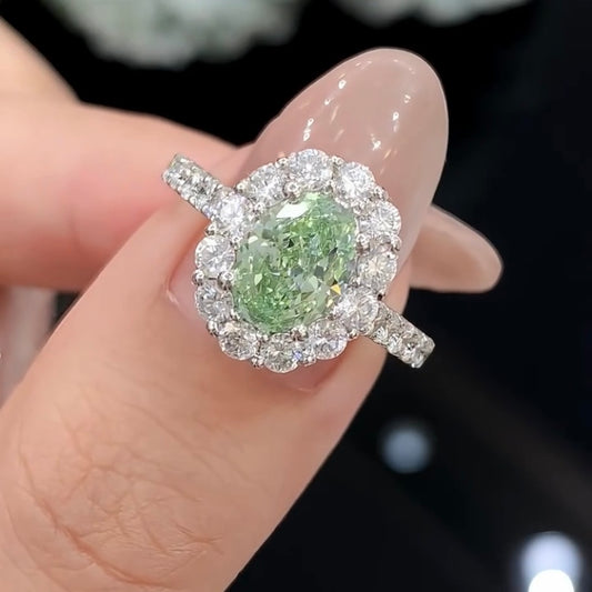 خاتم ألماس من الذهب عيار 18 قيراطًا مقطوع على شكل كمثرى ومُزرع في المختبر من مجوهرات ANSTER مصنوع يدويًا وفقًا لمعايير أخلاقية