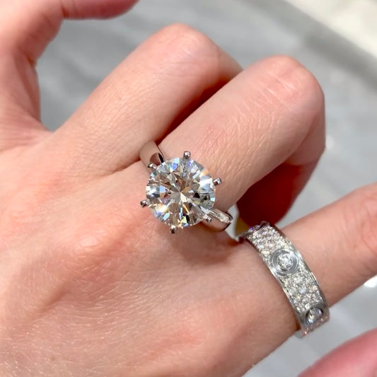 خاتم ألماس من الذهب عيار 18 قيراطًا مقطوع على شكل كمثرى ومُزرع في المختبر من مجوهرات ANSTER مصنوع يدويًا وفقًا لمعايير أخلاقية