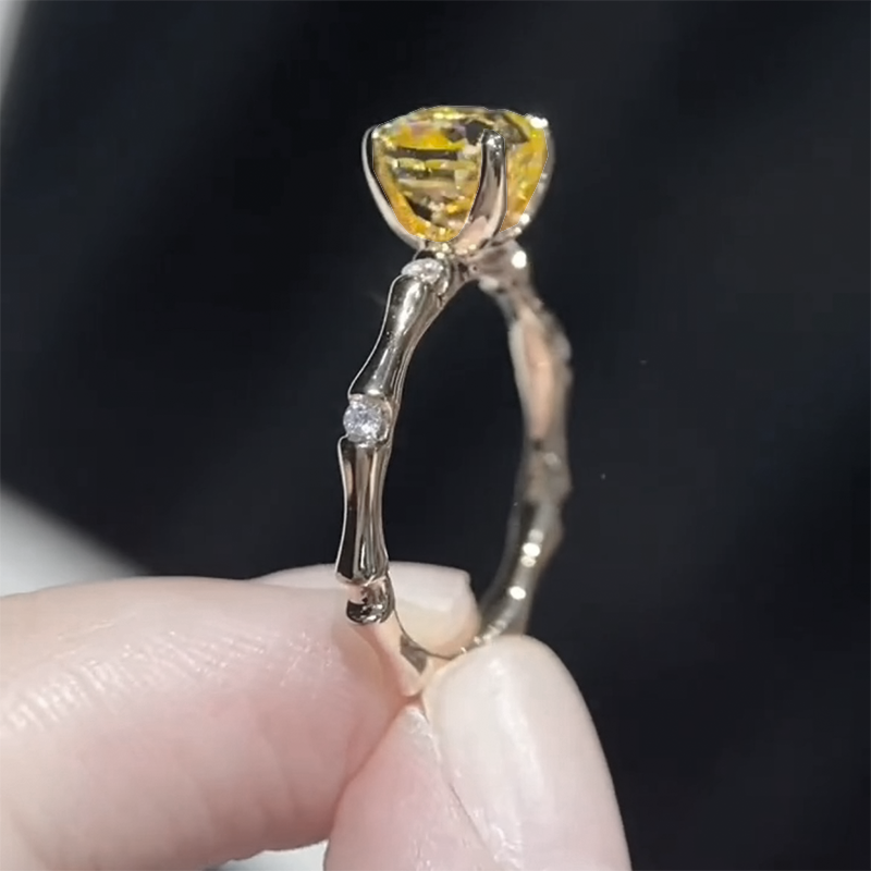 ANSTER Jewelry 18K Gold Ring 1.5ct VVS2 Lab Grown Diamond Ring with IGI