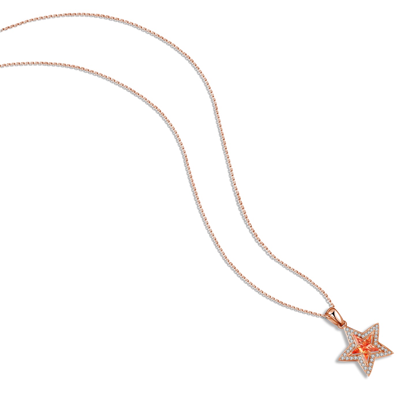 ANSTER Jewelry Customize Platinum PT950 Natural Star Series Gemstone Necklace