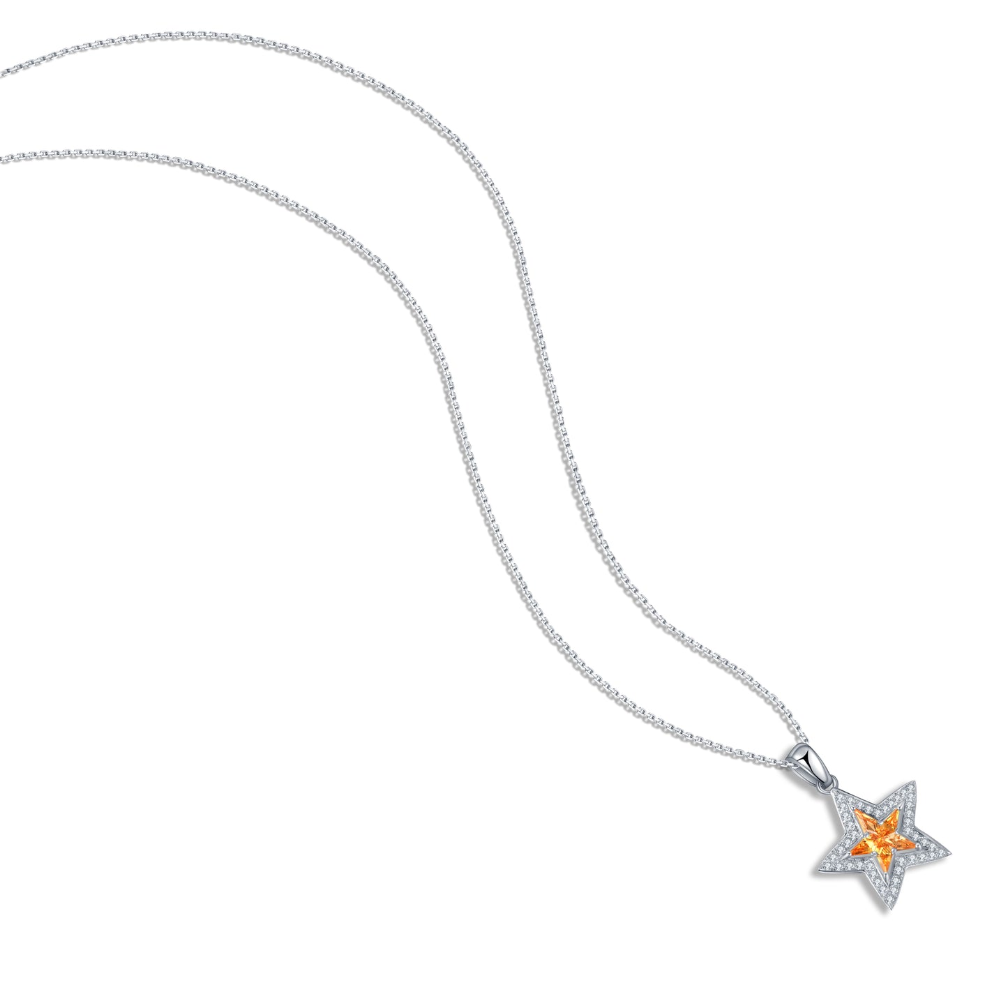 ANSTER Jewelry Customize Platinum PT950 Natural Star Series Gemstone Necklace