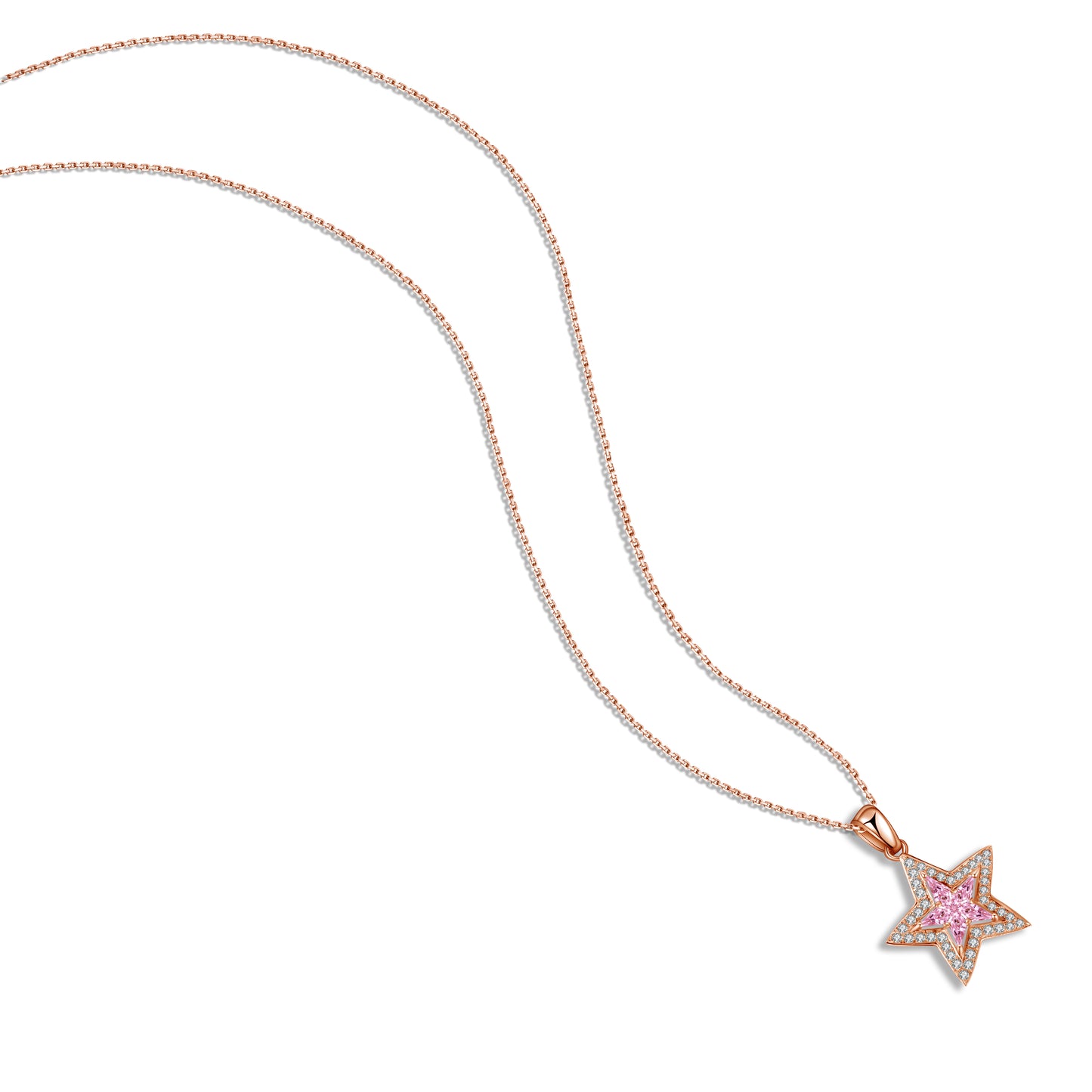 ANSTER Jewelry Customize Platinum PT950 Natural Star Series Gemstone Necklace