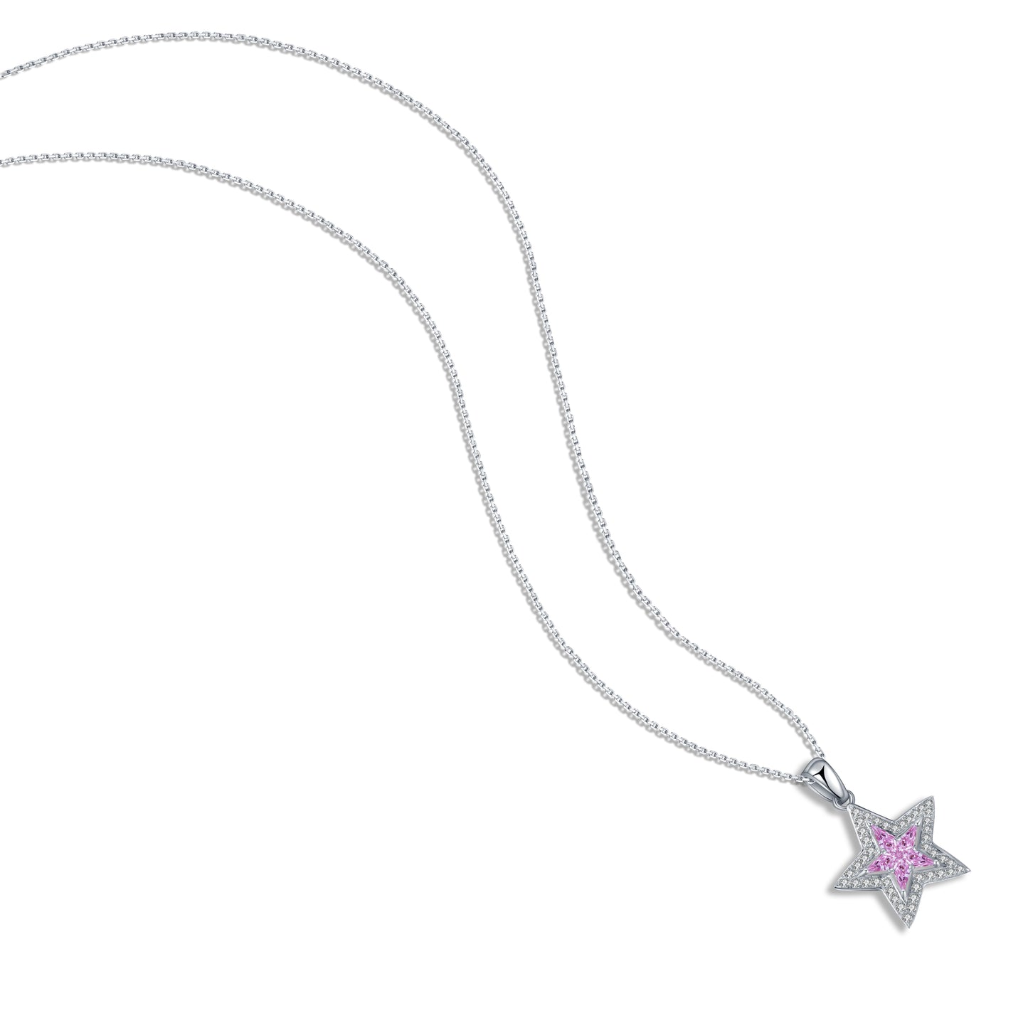 ANSTER Jewelry Customize Platinum PT950 Natural Star Series Gemstone Necklace