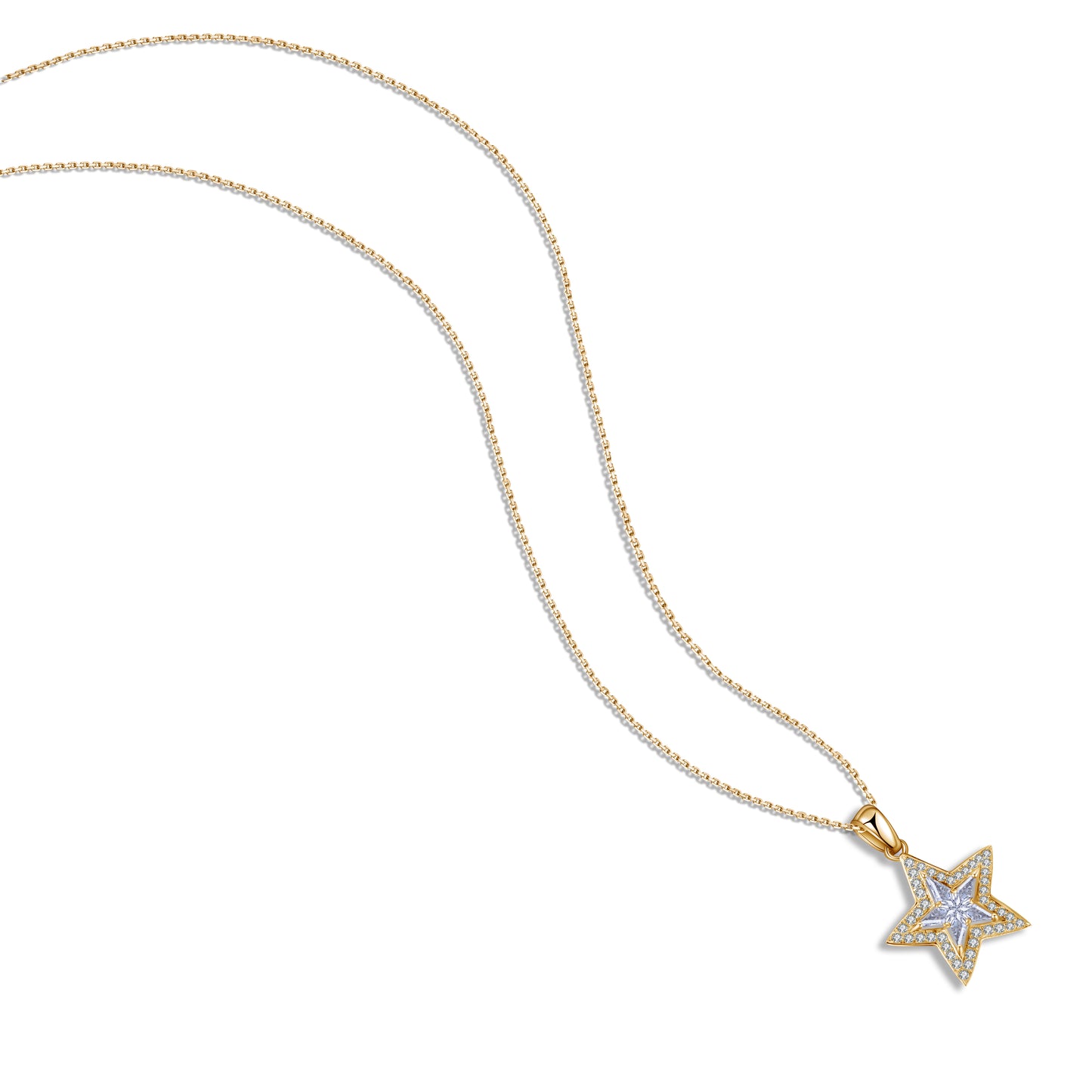 ANSTER Jewelry Customize Platinum PT950 Natural Star Series Gemstone Necklace