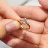 ANSTER Wholesales Price Emerald cut Lab Grown Diamond Ring with IGI 18K Gold Ring