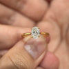 ANSTER Wholesales Price 0.5ct Oval cut Lab Grown Diamond Ring with IGI 18K Gold Ring