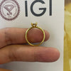 ANSTER Wholesales Price 0.5ct Oval cut Lab Grown Diamond Ring with IGI 18K Gold Ring