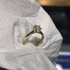 ANSTER Wholesales Price 18K Gold Ring Six Claw Round cut Lab Grown Diamond Ring with IGI