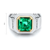 خاتم رجالي من ANSTER JEWELRY من البلاتين PT950 بقطع آشر 3.5 قيراط مرصع بألماس أصفر فاخر مزروع مخبريًا