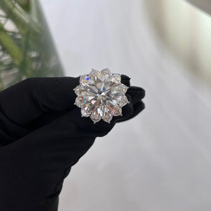 خاتم ألماس من الذهب عيار 18 قيراطًا مقطوع على شكل كمثرى ومُزرع في المختبر من مجوهرات ANSTER مصنوع يدويًا وفقًا لمعايير أخلاقية 