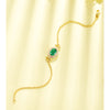 ANSTER Jewelry Custom Oval Cut Lab Emerald Lab Grown Gemstone 18K Gold Bracelet