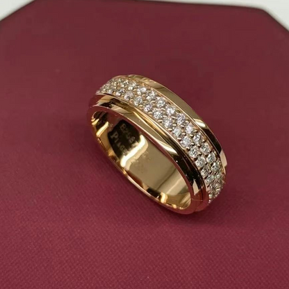 خاتم ألماس من الذهب عيار 18 قيراطًا مقطوع على شكل كمثرى ومُزرع في المختبر من مجوهرات ANSTER مصنوع يدويًا وفقًا لمعايير أخلاقية 