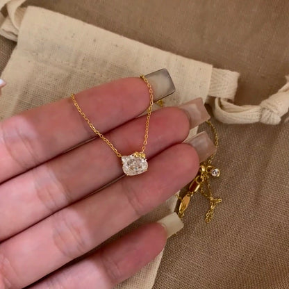 خاتم ألماس من الذهب عيار 18 قيراطًا مقطوع على شكل كمثرى ومُزرع في المختبر من مجوهرات ANSTER مصنوع يدويًا وفقًا لمعايير أخلاقية 