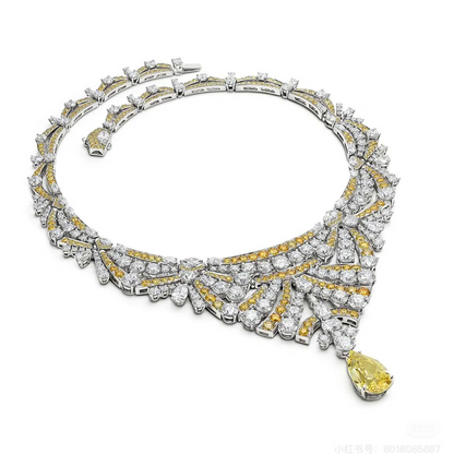 خاتم ألماس من الذهب عيار 18 قيراطًا مقطوع على شكل كمثرى ومُزرع في المختبر من مجوهرات ANSTER مصنوع يدويًا وفقًا لمعايير أخلاقية 