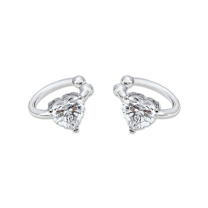 ANSTER Jewelry IGI 18K Gold Earrings 3.56ct Heart Shape Lab Grown Diamond Earrings