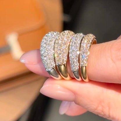 خاتم ألماس من الذهب عيار 18 قيراطًا مقطوع على شكل كمثرى ومُزرع في المختبر من مجوهرات ANSTER مصنوع يدويًا وفقًا لمعايير أخلاقية 