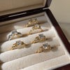 ANSTER Jewelry 18K Gold Ring 1-8 Carat VS VVS Lab Grown Diamond Ring with IGI