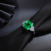 ANSTER JEWELRY 5ct Emerald Cut Lab Grown Emerald 18K Gold Ring
