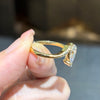 ANSTER Wholesales Price 18K Gold Ring Pear cut Lab Grown Diamond Ring with IGI