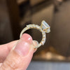 ANSTER Wholesales Price 14K Gold Ring Princess cut Lab Grown Diamond Ring with IGI