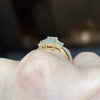 ANSTER Jewelry Factory 18K Real Gold Ring Three stone design Radiant cut Lab Grown Diamond Ring with IGI