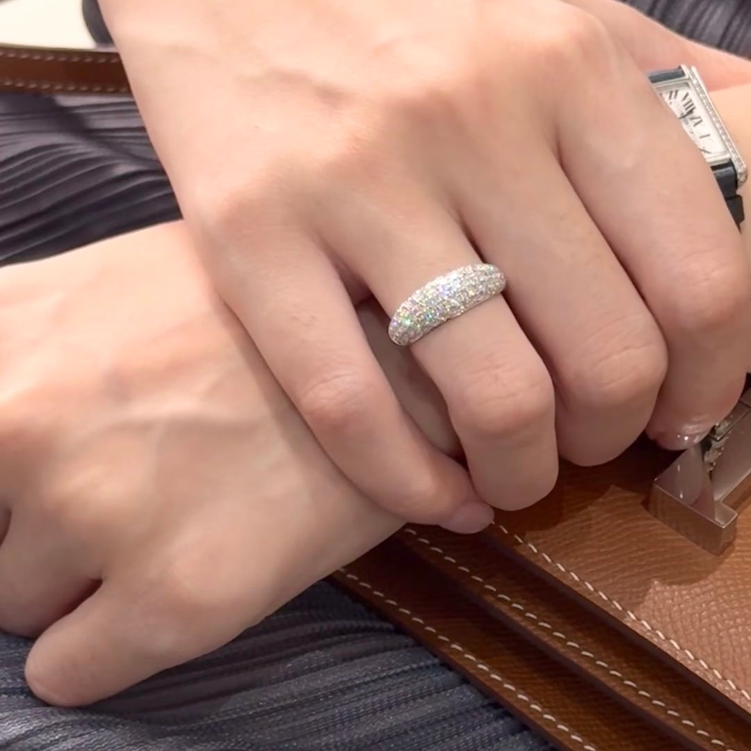 خاتم ألماس من الذهب عيار 18 قيراطًا مقطوع على شكل كمثرى ومُزرع في المختبر من مجوهرات ANSTER مصنوع يدويًا وفقًا لمعايير أخلاقية 