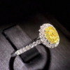 ANSTER Wholesales Price 1ct Oval cut Lab Grown Yellow Loose Diamond with IGI for Jewelry making