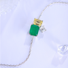 ANSTER Jewelry Custom Jewelry Emerald Cut Lab Grown Emerald 18K Gold Bracelet