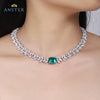 ANSTER Fine Jewelry Lab Grown Emerald 18K Gold Necklace