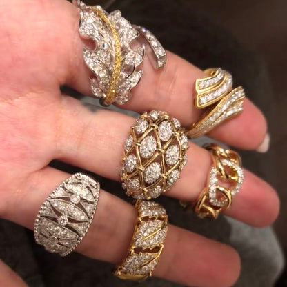 خاتم ألماس من الذهب عيار 18 قيراطًا مقطوع على شكل كمثرى ومُزرع في المختبر من مجوهرات ANSTER مصنوع يدويًا وفقًا لمعايير أخلاقية 