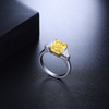 ANSTER Jewelry IGI 3ct Yellow lab Grown Diamond Ring Platinum PT950 Ring