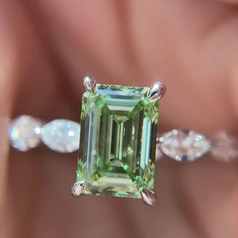 خاتم ألماس من الذهب عيار 18 قيراطًا مقطوع على شكل كمثرى ومُزرع في المختبر من مجوهرات ANSTER مصنوع يدويًا وفقًا لمعايير أخلاقية 