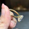 ANSTER Wholesales Price 18K Gold Ring Oval cut Lab Grown Diamond Ring with IGI