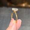 ANSTER Wholesales Price 18K Gold Ring Oval cut Lab Grown Diamond Ring with IGI