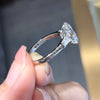 ANSTER Wholesales Price White Gold Ring Oval cut Lab Grown Diamond Ring with IGI