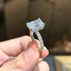 ANSTER Wholesales Price 18K White Gold Ring Radiant cut Lab Grown Diamond Ring with IGI