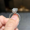 ANSTER Wholesales Price 18K White Gold Ring Radiant cut Lab Grown Diamond Ring with IGI