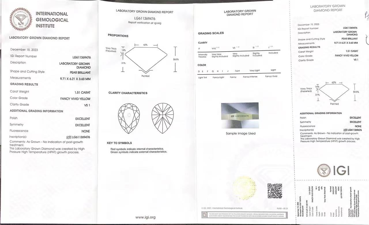 خاتم ألماس من الذهب عيار 18 قيراطًا مقطوع على شكل كمثرى ومُزرع في المختبر من مجوهرات ANSTER مصنوع يدويًا وفقًا لمعايير أخلاقية 