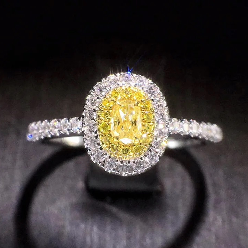 خاتم ألماس من الذهب عيار 18 قيراطًا مقطوع على شكل كمثرى ومُزرع في المختبر من مجوهرات ANSTER مصنوع يدويًا وفقًا لمعايير أخلاقية 